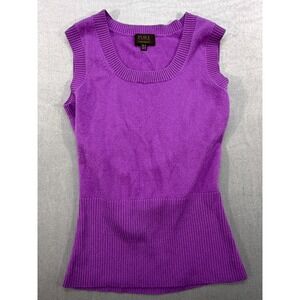 Pure Collection 100% Cashmere Sleeveless Pullover Purple Size 4